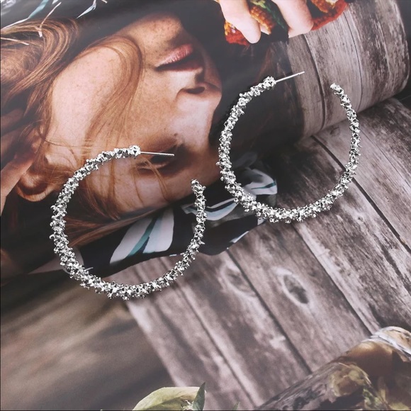 Jewelry - Big Circle Round Stud Hip Hop Silver earrings